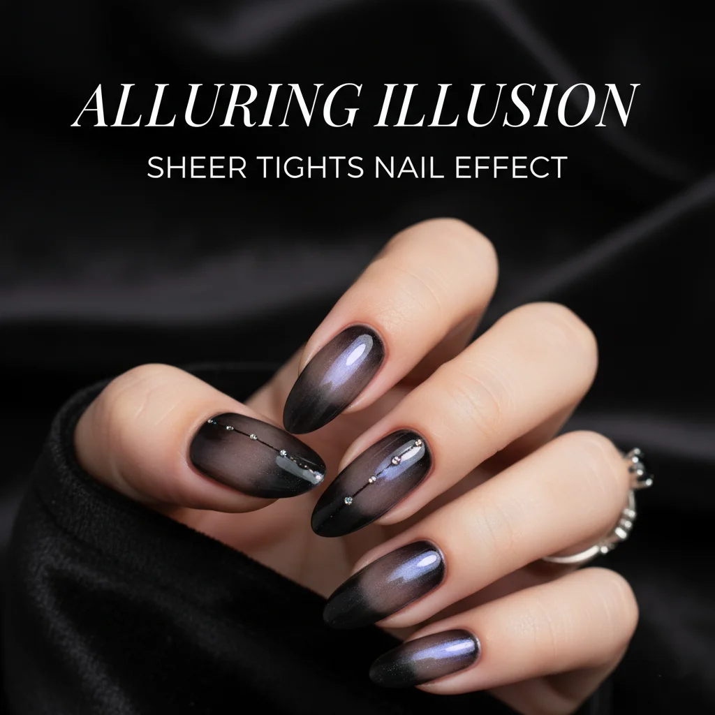 Alluring Illusion Creating the Sheer Tights Nail Effect - Chic Late Winter Nail Design and Color Inspo