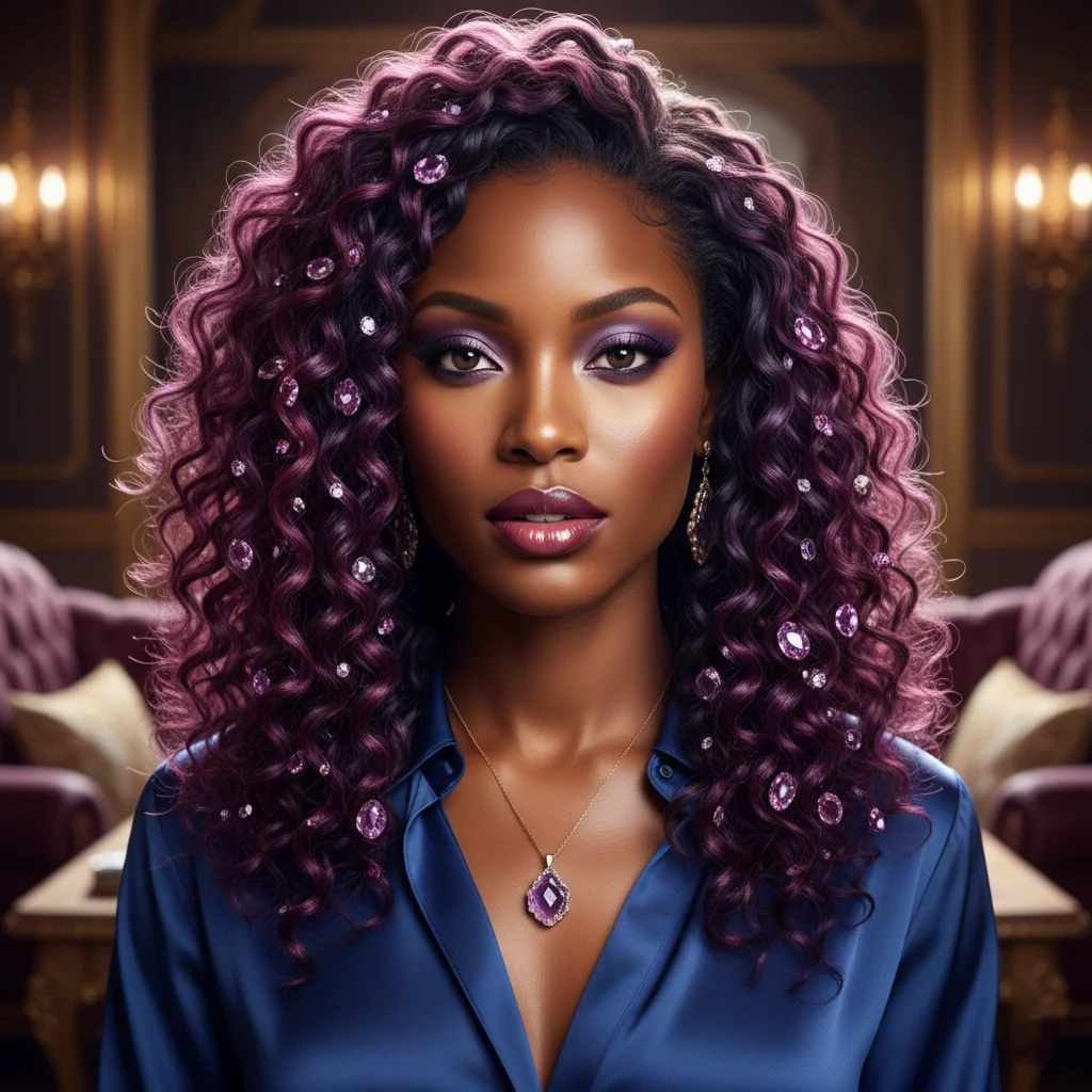 Amethyst Jewel Tone Winter Hair Colors for Black Women