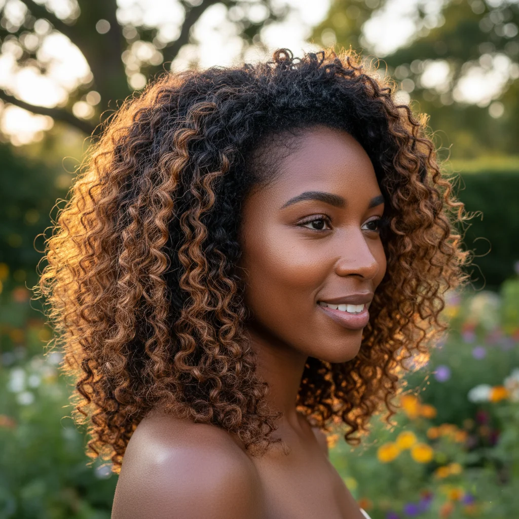 Caramel Balayage (Dimensional Movement) Winter Hair Colors for Black Women