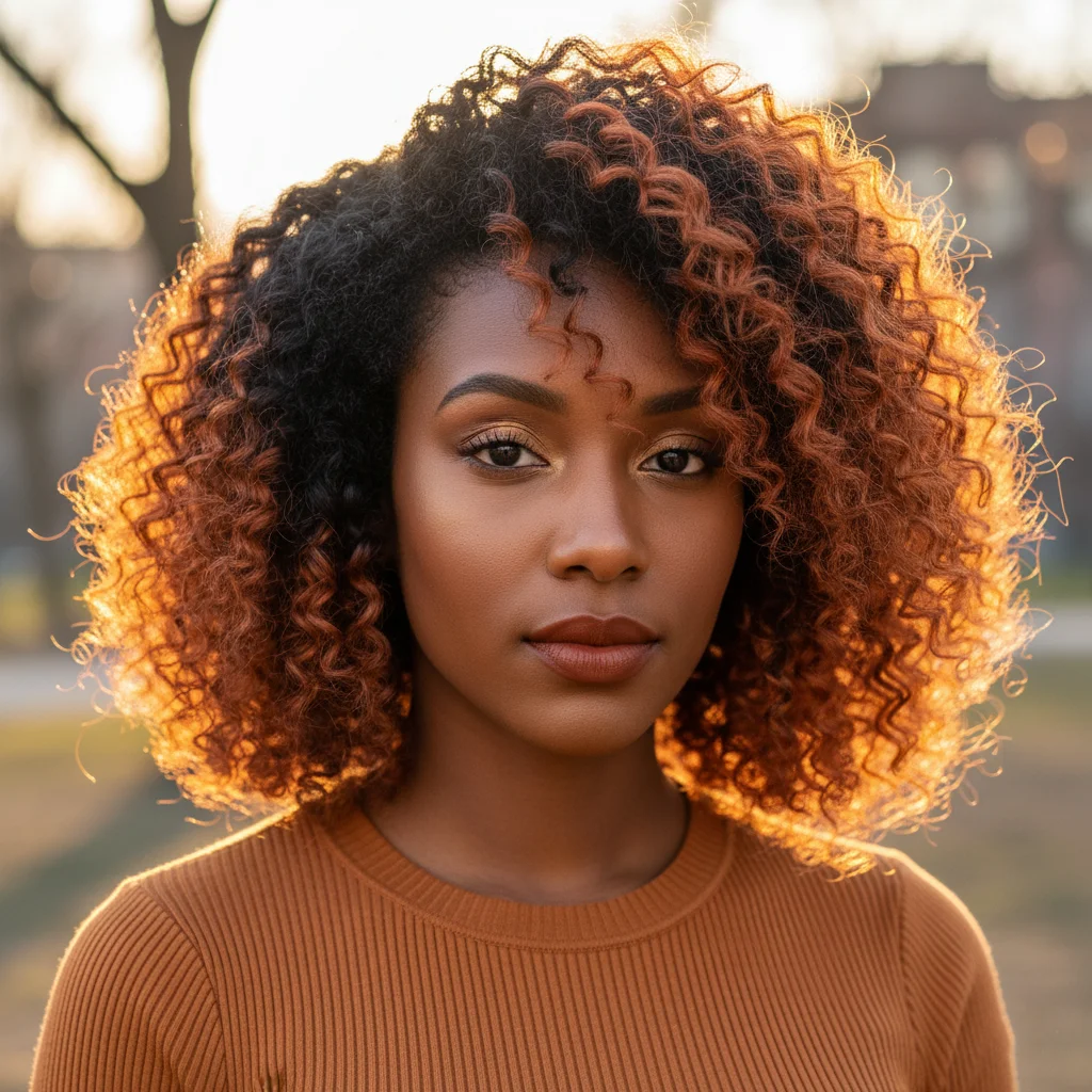 Copper Money Piece Winter Hair Colors for Black Women