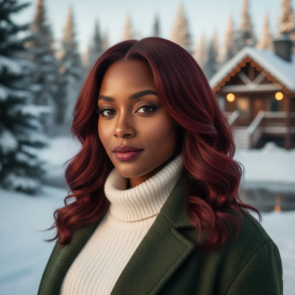 Deep Auburn (The Fierce Classic) Winter Hair Colors for Black Women
