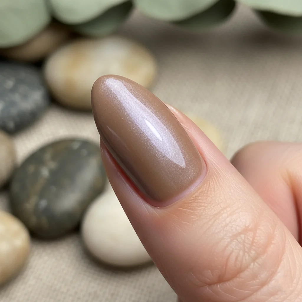 Earthy & Elegant Taupe Chrome as a Neutral Upgrade - Chic Late Winter Nail Design and Color Inspo