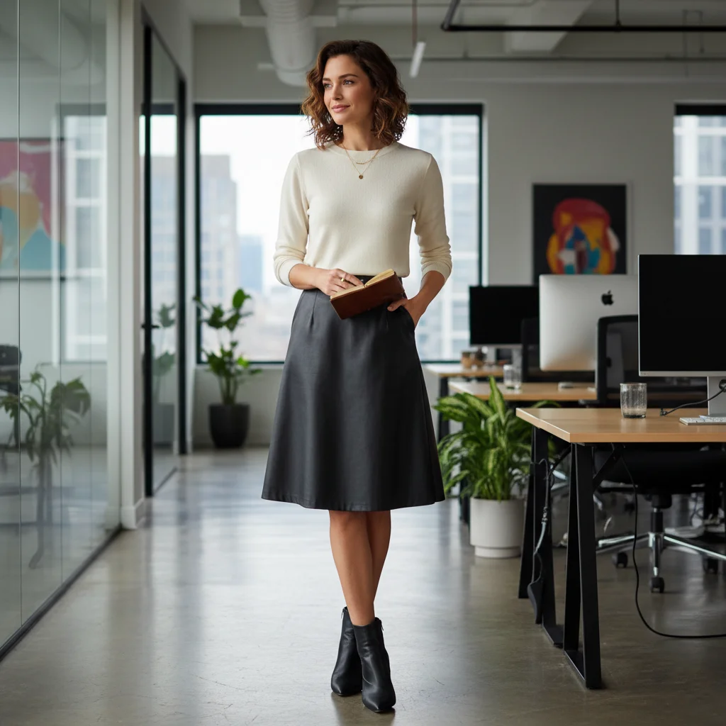 ted Crewneck and an A-Line Leather