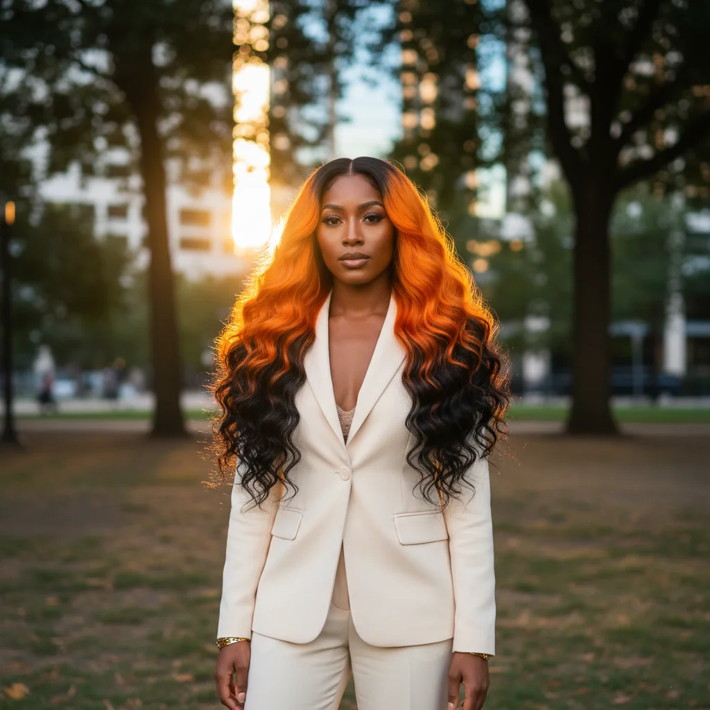 Reverse Ombre (The Bright Root Shift) Winter Hair Colors for Black Women