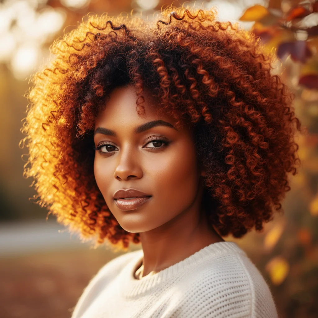 Spiced Cinnamon Copper Winter Hair Colors for Black Women