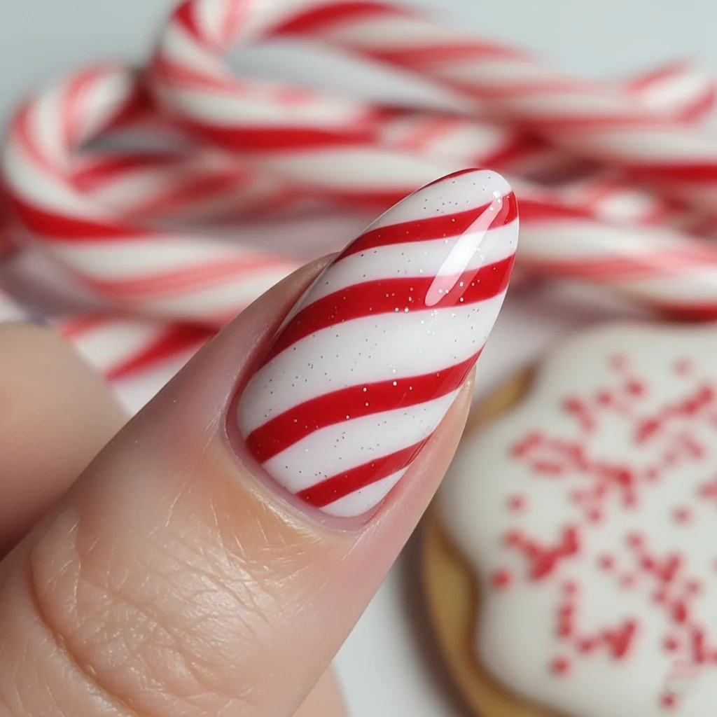The Iconic Candy Cane Stripe Christmas Nails